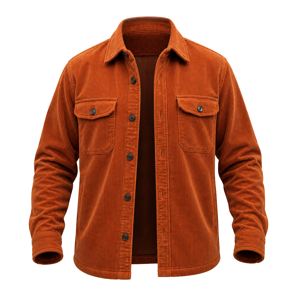 Rust Corduroy Overshirt